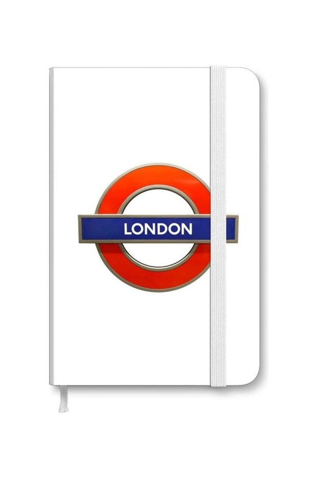 Designer A5 Thick Hardcover Notebook - Mind The Gap White