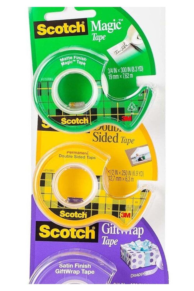 Scotch Tapes Promo 16 - Magic Tape, Gift-Wrap Tape, and Double-Sided Tape - 3 Dispensers/Pack