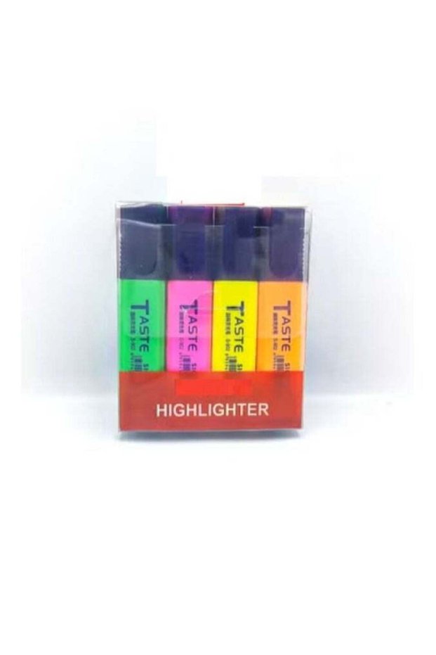 Bright Highlighter Pen Set - 4 Vibrant Colors for Studying Office and Creative Projects - Chisel Ti