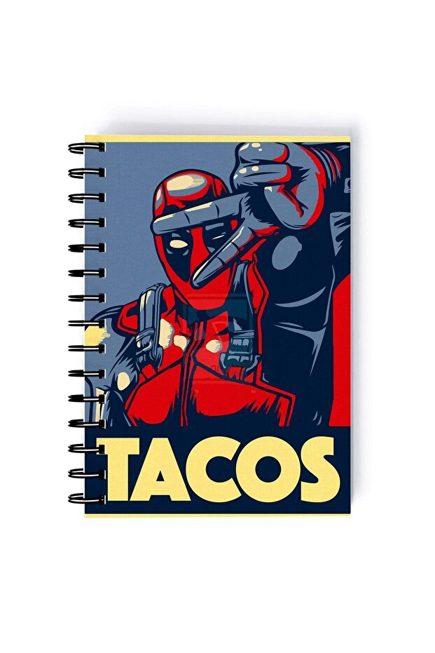 Spiral A5 Notebook Deadpool Tacos Ryan Reynolds Dead Pool