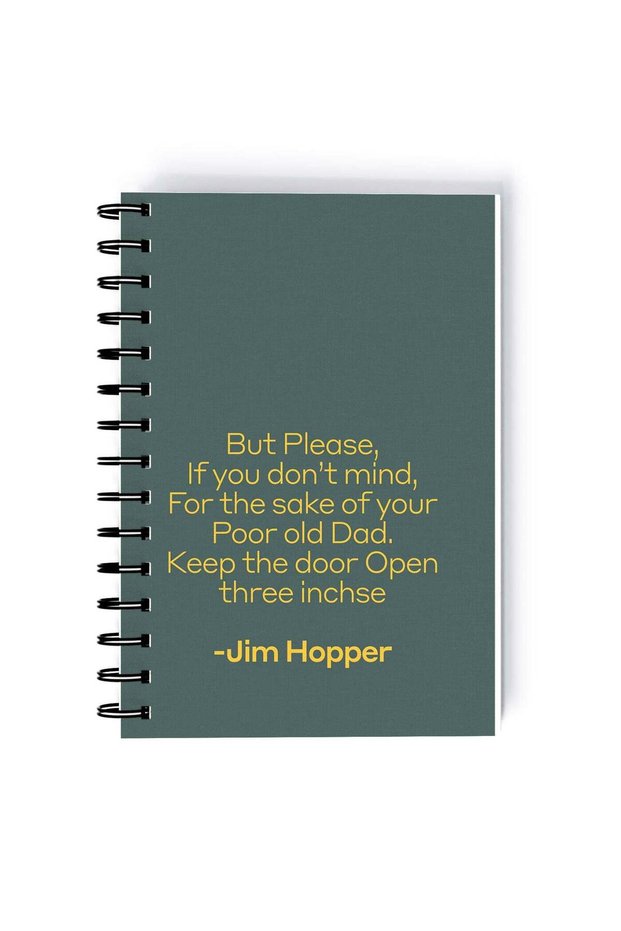 Spiral A5 Notebook Quote Netflix TV Series Stranger Things