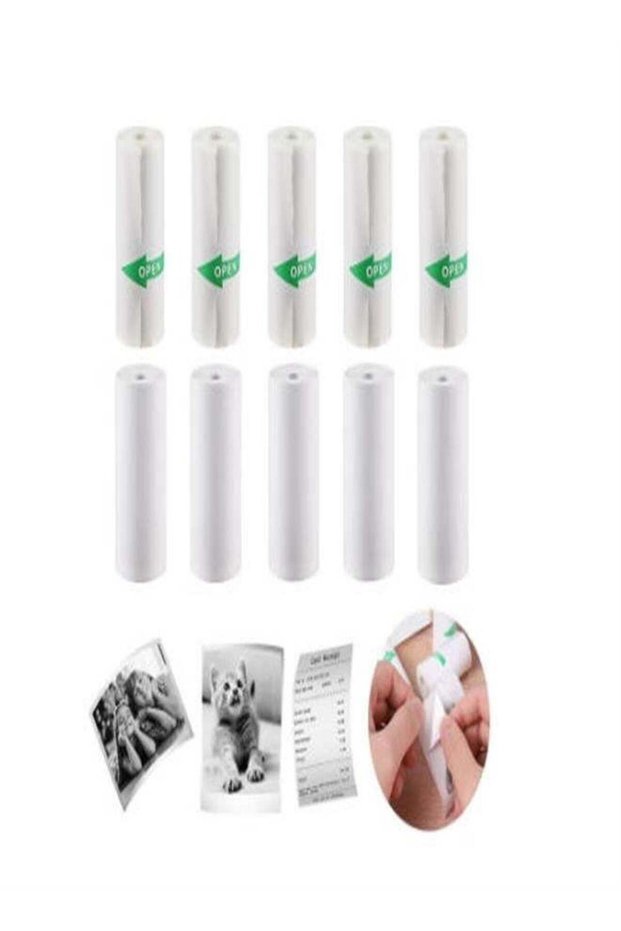 57x25mm Thermal Paper Rolls 10 Pack, Printing Consumables for Mini Pocket Printers