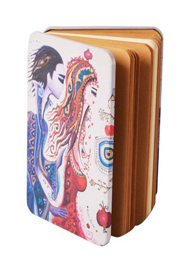Hard Cover Couple Printed Notepad Multicolour