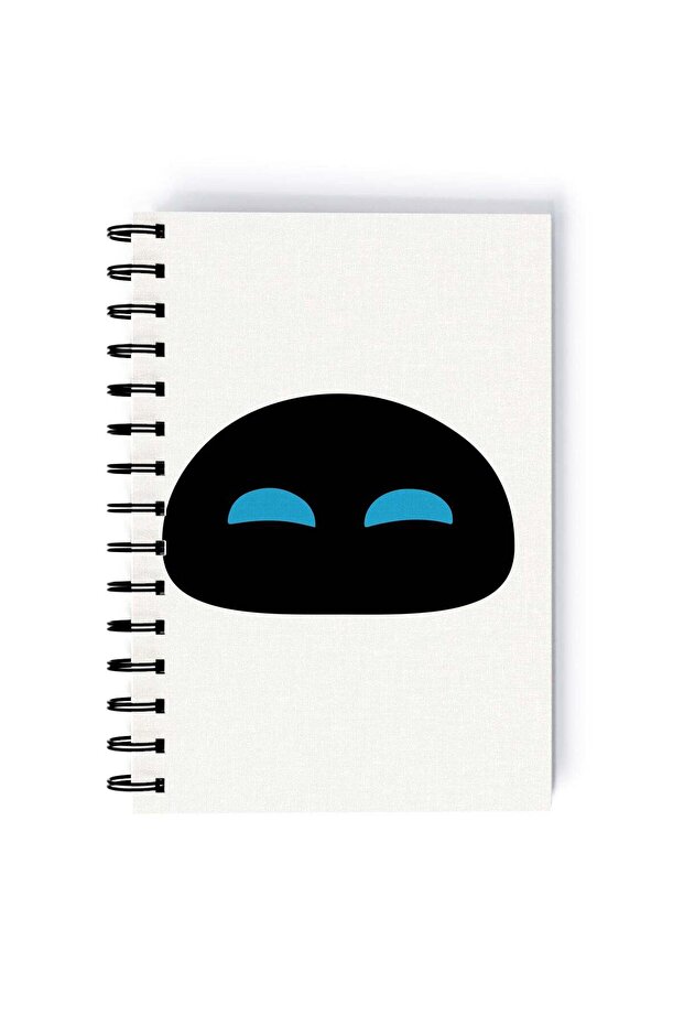 Wall E Printed Spiral A5 Notebook Grey/Blue/Black