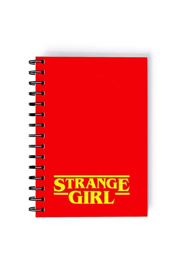 Strange Girl Rectangle Spiral A5 Notebook Red/Yellow