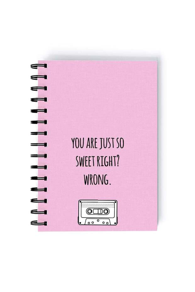 Spiral A5 Notebook Sweet? Wrong Netflix TV Series 13 Reasons Why Quote