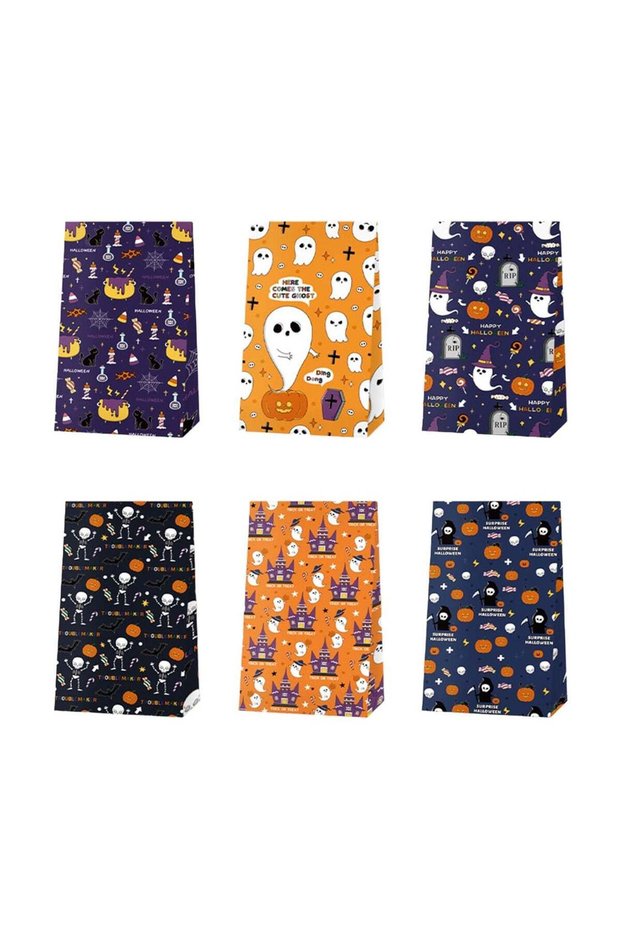 6 Piece Halloween Candy Bags