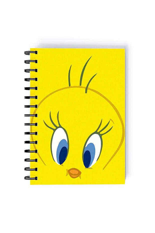 Spiral A5 Notebook Retro Looney Tunes Face 90s Cartoon Aesthetic Tweety Bird