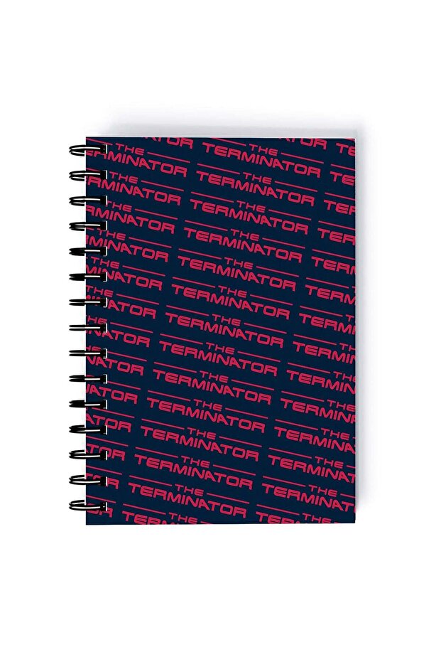 The Terminator Theme Printed Spiral A5 Notebook Yellow/Grey/Black
