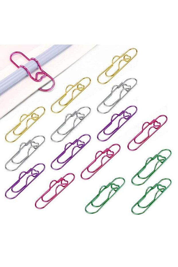 15 Pcs Colorful Metal Pen Clips, Pen Holder Clips for Notebook Journal and Book, Paper Clips Bookma