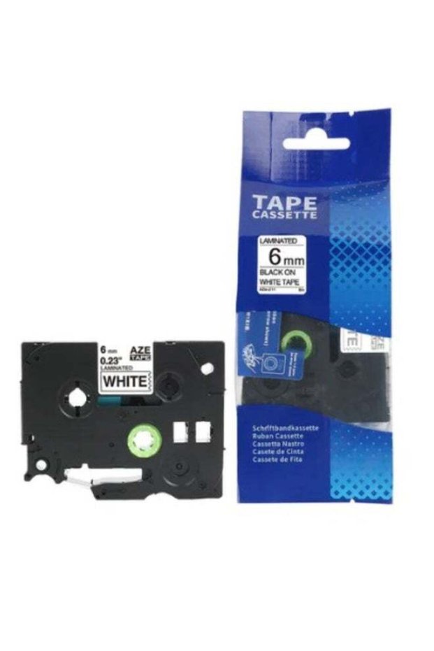 Reacon Compatible TZe-211 Label Tape – 6mm Black on White for Brother P-touch Printers