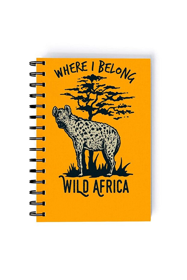 Wild Africa Print Rectangle Spiral A5 Notebook Multicolour
