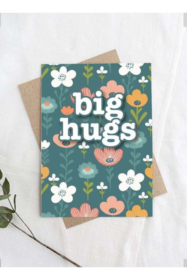 Big Hugs Feel Good Greeting Card – Comfort & Support Card for Friend, Family, Colleague, Get Well S