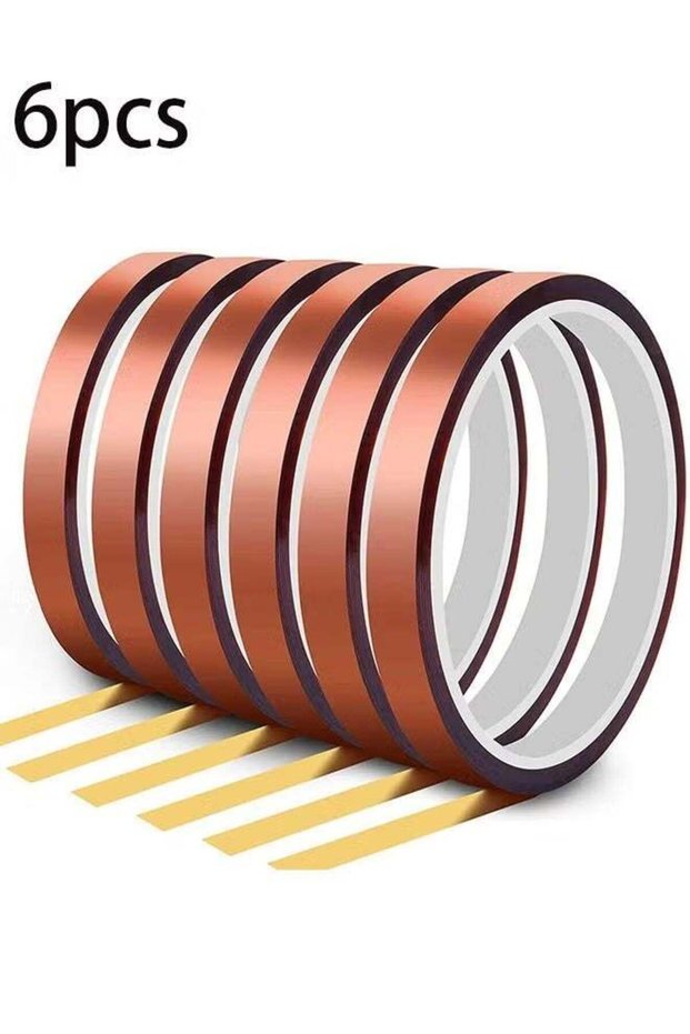 6 Packs Heat Tape for Heat Press, Heat Transfer Tape Heat Resistant High Temperature Tape for Heat