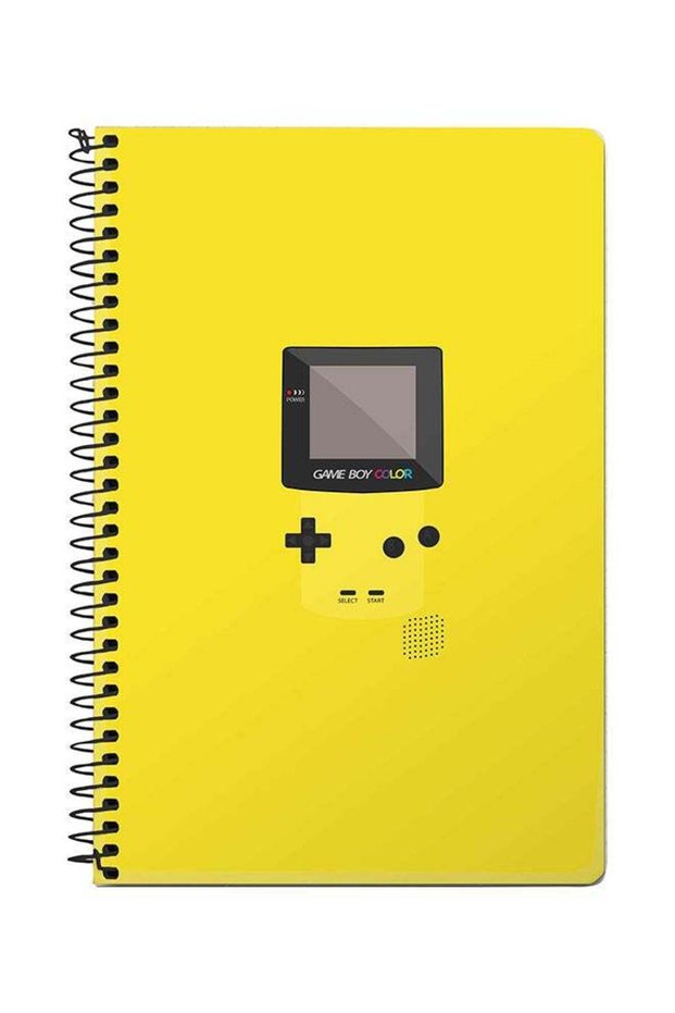 Gameboy Color - A5 Spiral Notebook Yellow
