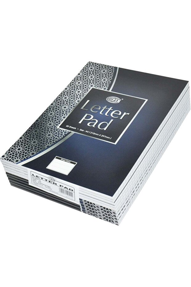 10-Piece FIS Letter Writing Pad A4, 80-Sheets, Sigle Line - FSPDA41502