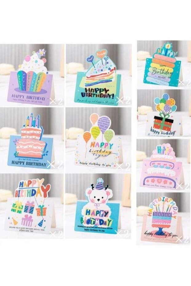 20 pcs Happy Birthday Greeting Card Set,Cartoon Birthday Cards for Kid