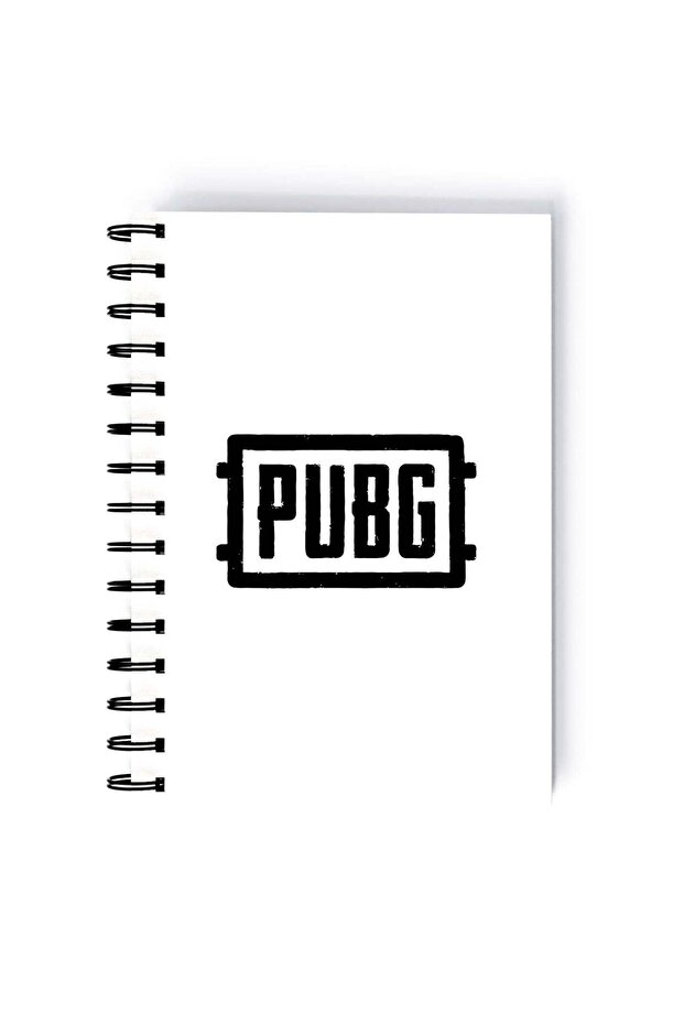 Spiral A5 Notebook PUBG For Gaming Fan Logo White