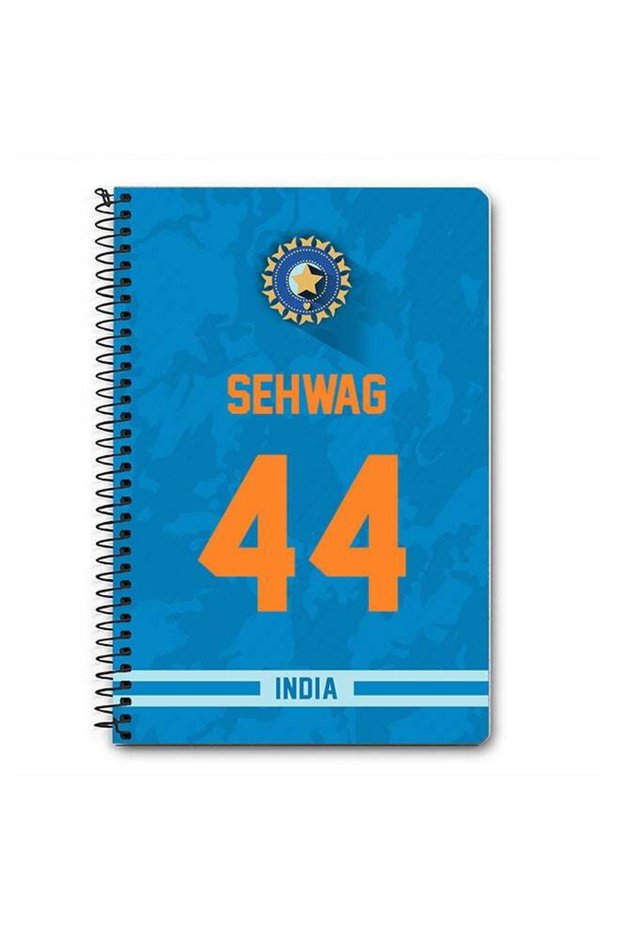 Designer A5 Spiral Notebook Memo Notepad Journal Player - Virender Sehwag, Jersey Number -44 (With