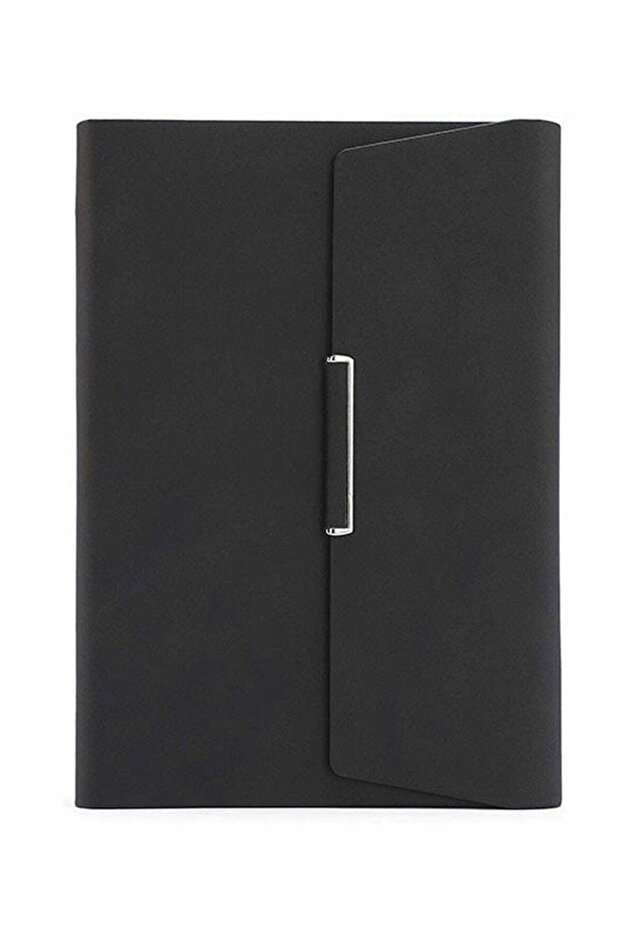 A5 3-Folds Loose-Leaf Notebook, Portable Business Diary for Office Use, 235 * 175mm (Elegant Black)