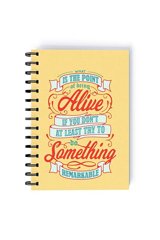Do something Remarkable Design Rectangle Spiral A5 Notebook Multicolour