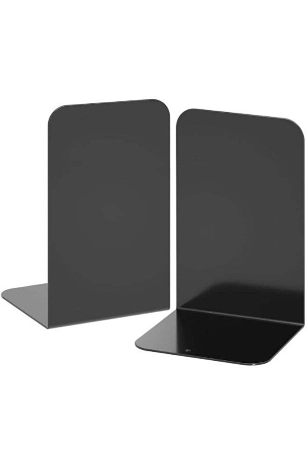 Heavy Duty Metal Bookends for Shelves, 20.3 cm Tall, Non-Slip Black Bookend Pair for Home Office, H
