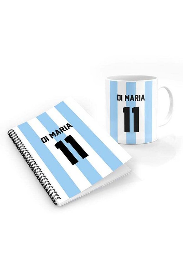 Designer Printed Coffee Mug + A5 Spiral Notebook Memo Notepad Journal Personalised Combo Gift Set F