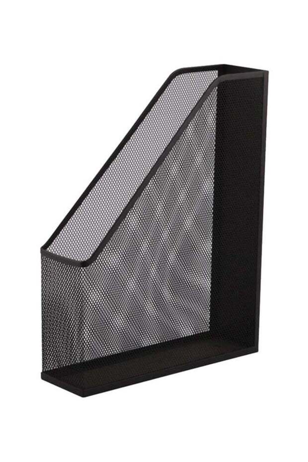 Metal Mesh Magazine Organizer Black