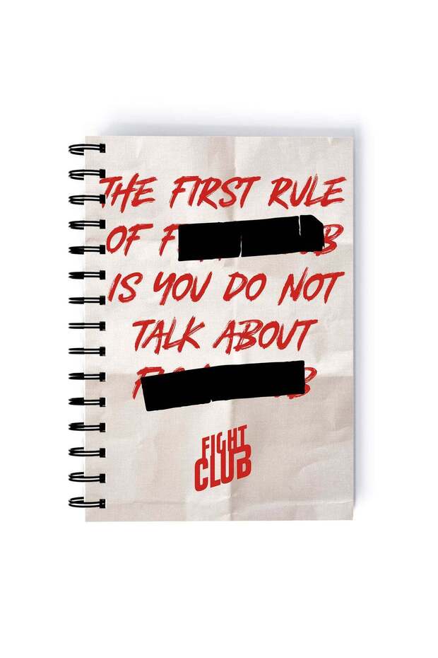 Brad Pitt From Fight Club Printed Spiral A4 Notebook Green/Brown/White