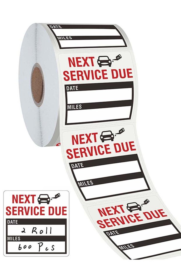 Oil Change Reminder Stickers, Waterproof/Tear Resistant Residue-Free Auto Maintenance Service Due R