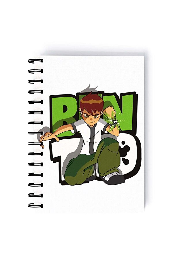 Ben 10 Printed Spiral A5 Notebook Green/Blue/Beige