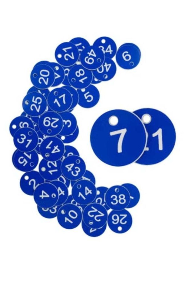 Plastic ID Number Tags, Engraved Tags Key Tags Without Key Rings for Locker Dorm Hotel Bar Restaura