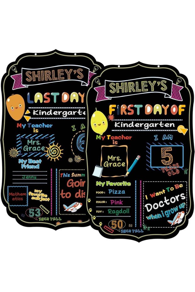 ARS First & Last Day of School Board, 14.5x8.7 Inch for Kids Boys Girls, School Day, Kids Unisex