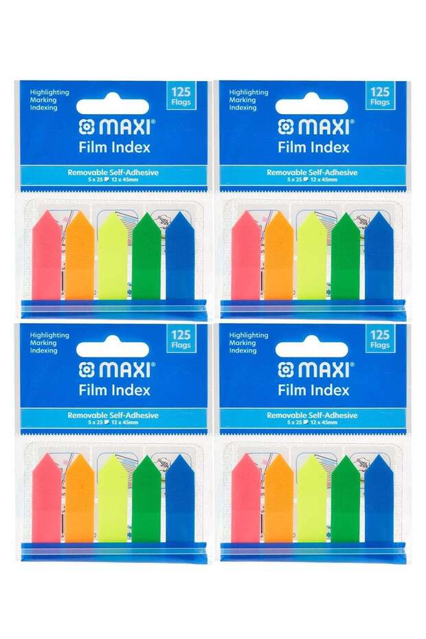 500-Piece Self Adhesive Film Index Multicolour