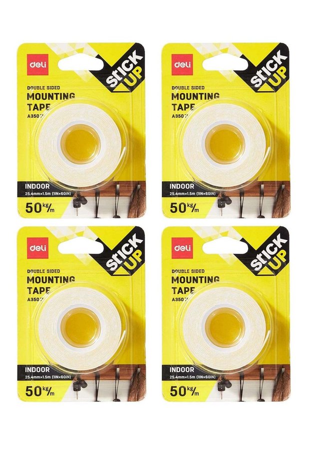 4-Piece Double Sided Mounting Tape 1.5 Meter Length