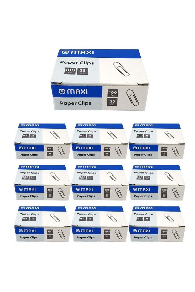 1000-Piece Paper Clips 25mm Size