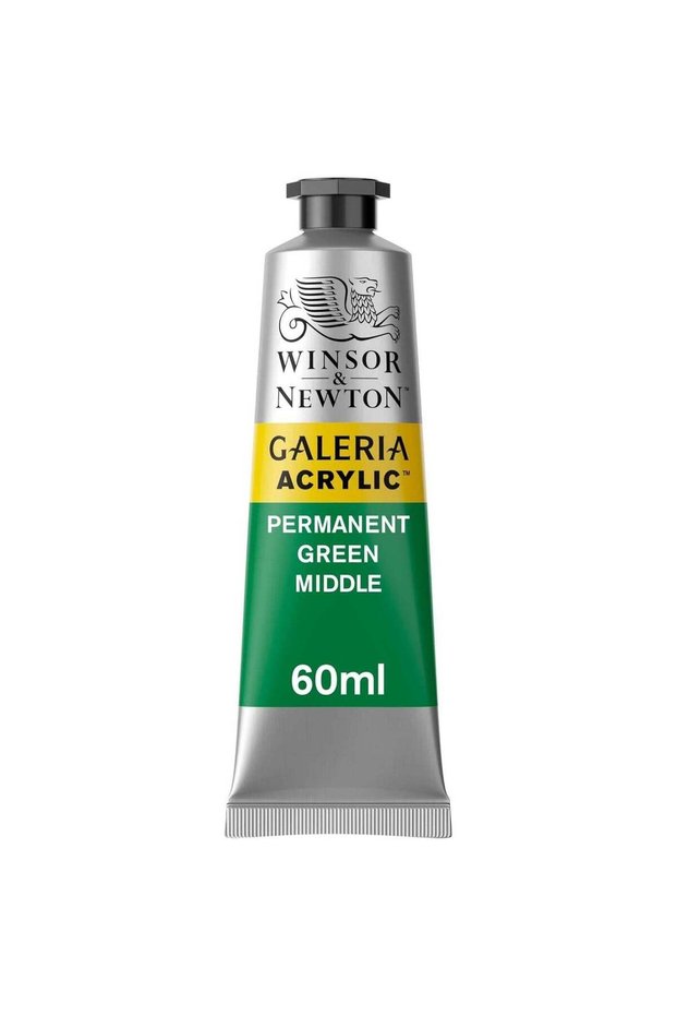Galeria Acrylic Colour Paint Tube 60ml Content Permanent Green Middle