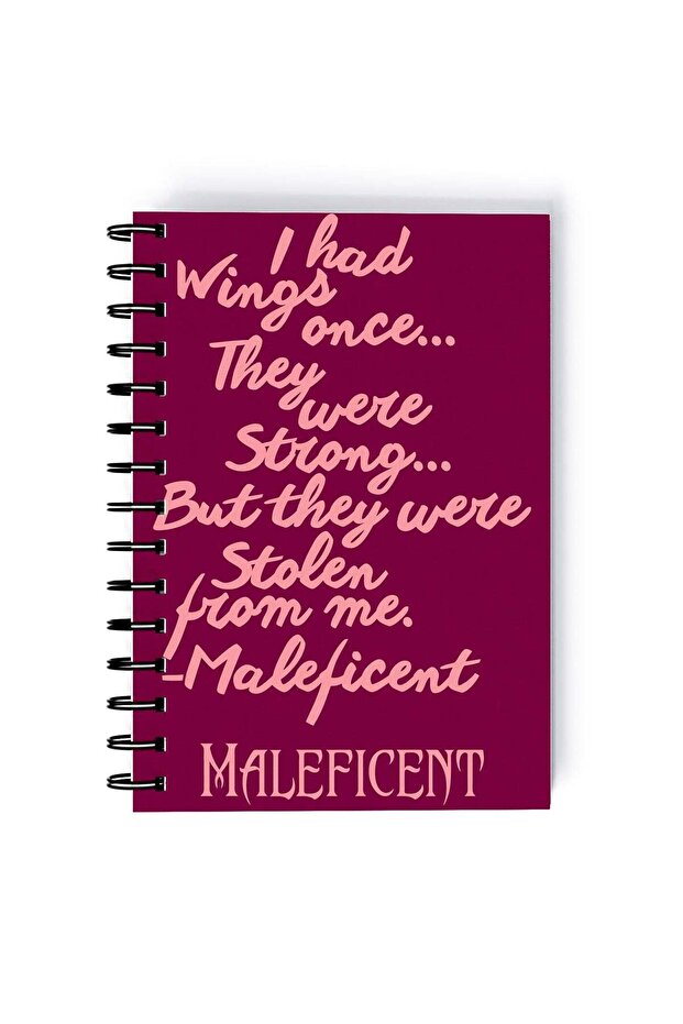 Spiral A5 Notebook Maleficent Quote Gothic Queen Aesthetic Wings quote Classic Disney Villain
