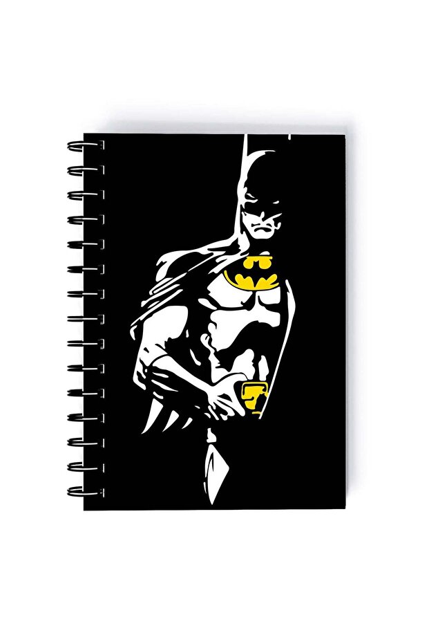 Spiral A5 Notebook Batman Retro Comic Yellow and Black Retro Comic