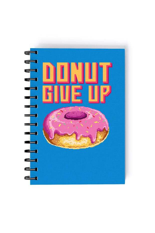 Funny Donut Print Rectangle Spiral A5 Notebook Multicolour