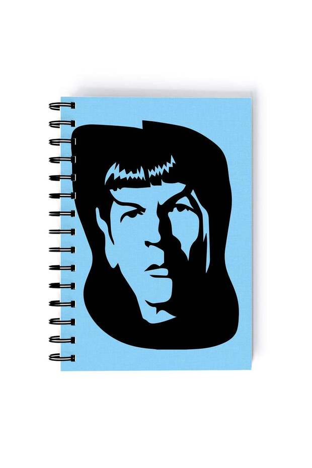 Star Trek Spock Printed Spiral A4 Notebook Yellow/Beige/Black