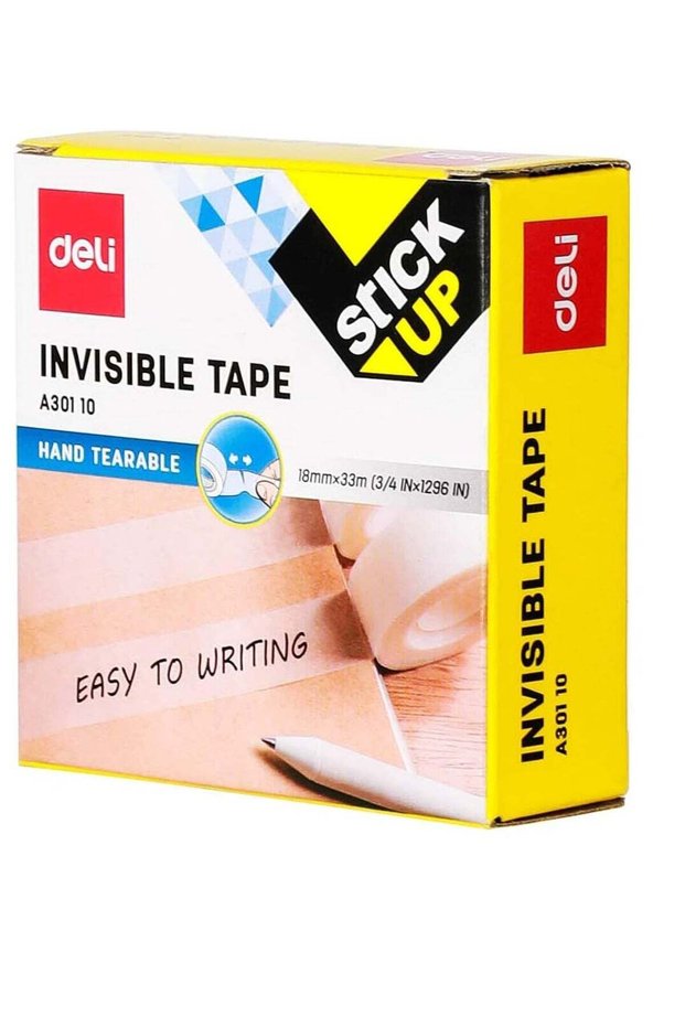 6 pcs Deli Invisible Office Tape, 33 Meter Length X 18 mm Width