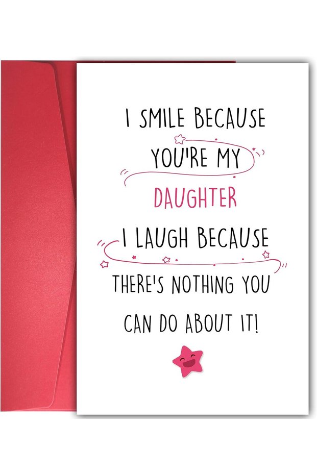 Funny Birthday Card for Daughter - Humorous Greeting Card from Mom & Dad | Cute and Witty Message f