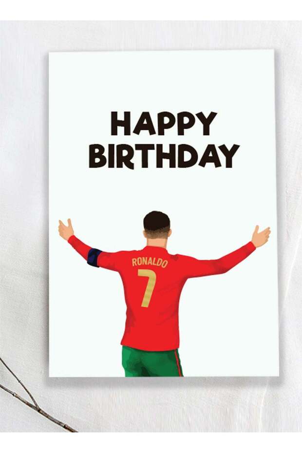 Share the Love Cristiano Ronaldo Birthday Greeting Card – Football Fan Birthday Card for Soccer Fan