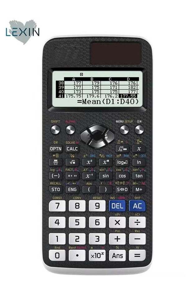 LEXIN Multifunctional Scientific Calculator (Black/White)