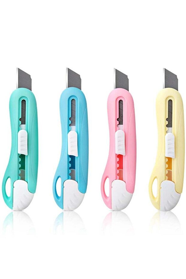 Deli 2024 Mini Cutter, 1 piece, for Office & Craft – Retractable Box Cutter with Safety Lock, Ergon