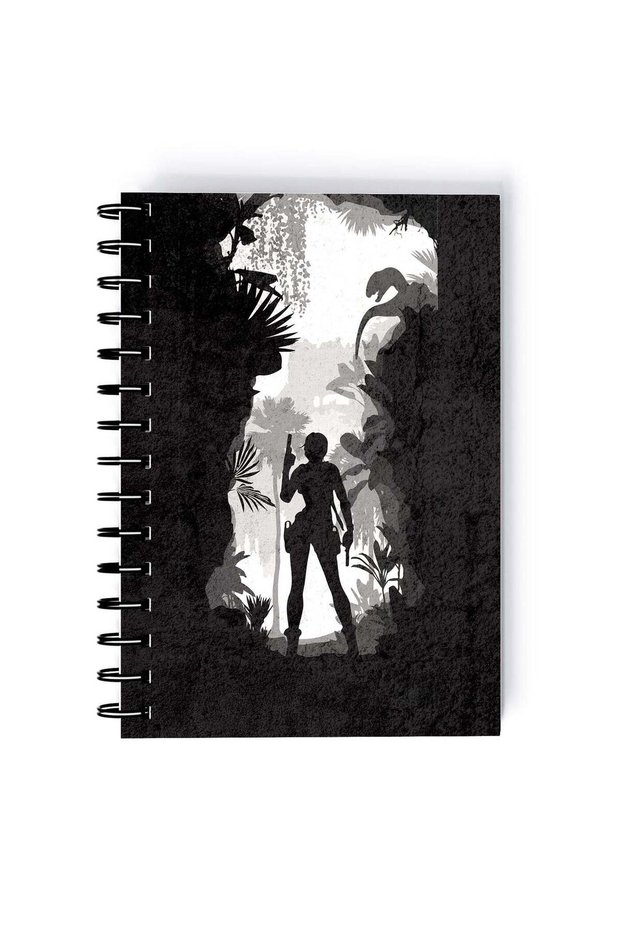 Survivor Quote Printed Spiral A4 Notebook Yellow/Grey/White