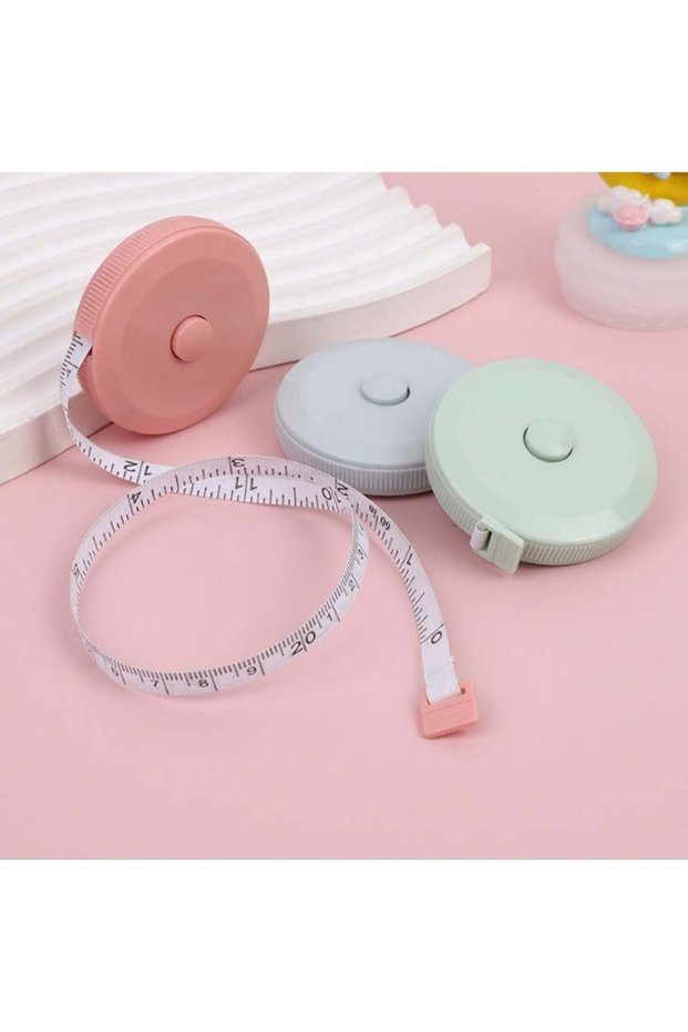 3 Pack Retractable Tape Measure, Mini Dual Sided Measuring Tape with Push Button, Pocket Size for S