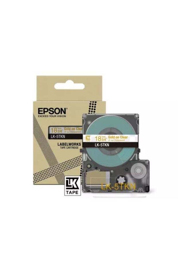 Metallic Tape – Clear/Gold 18mm(9m) – LK-5TKN Clear/Gold
