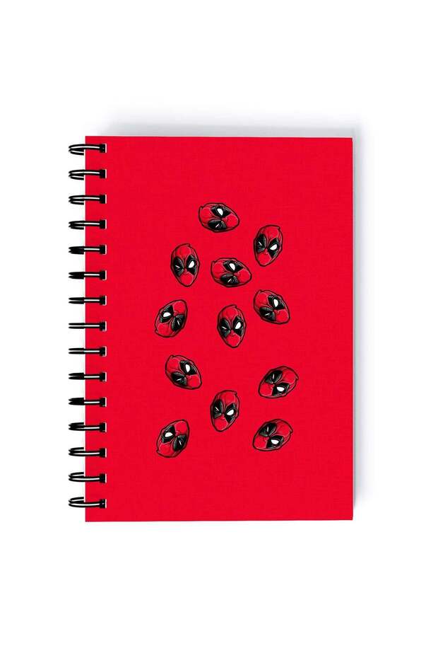 Spiral A5 Notebook Deadpool Pattern Ryan Reynolds Dead Pool
